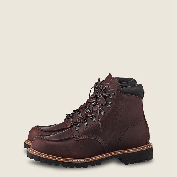 Red Wing Heritage Bot Erkek - Sawmill - 6-Inch Oil-Slick Deri Steel Toe - Koyu Kahverengi - 43XAEVRO